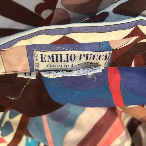 Vintage Emilio Pucci Cotton Blouse Skirt - Picture 8 of 12
